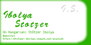 ibolya stotzer business card