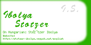 ibolya stotzer business card